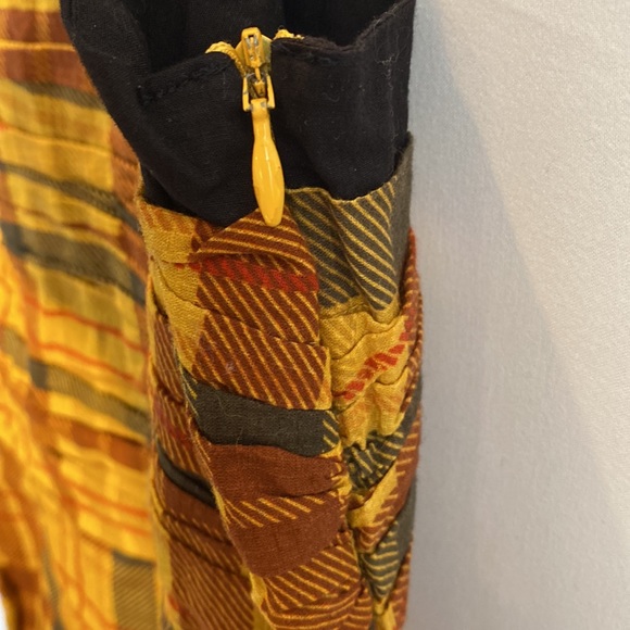 Let Me Be Plaid Mini Dress in Yellow and Red Plaid by Anthropologie size M NWT - Picture 7 of 14